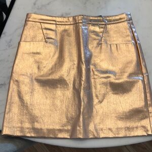 Club Monaco metallic mini skirt Sz 4